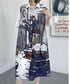 Abstract Cityscape Art Shirt Dress